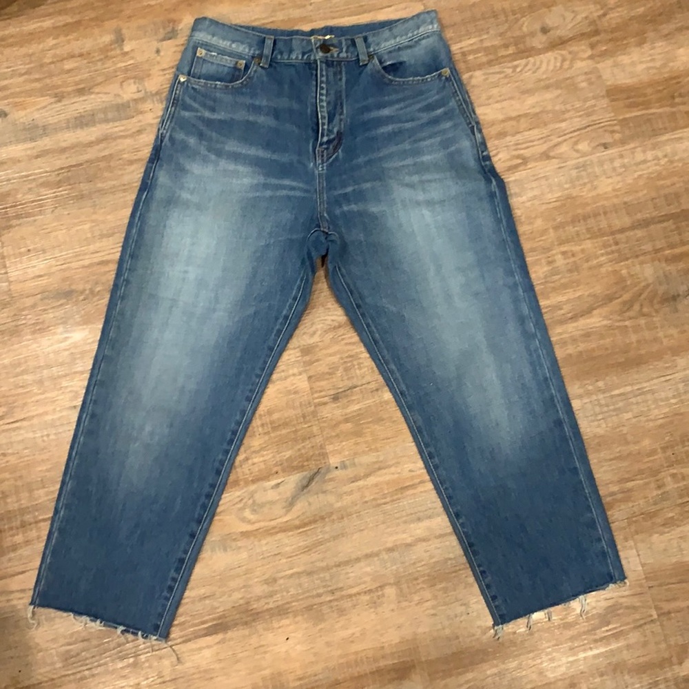 Saint Laurent Cropped High Rise Denim